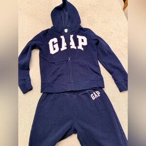 GAP Kids Navy and Pink Zip-Up Hoodie